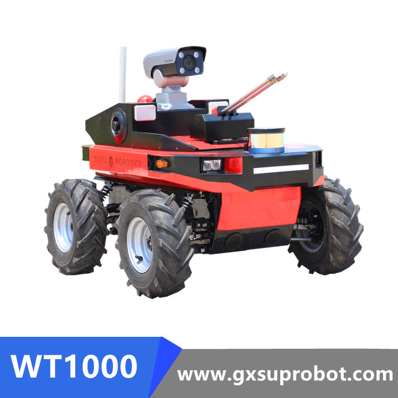 WT1000 AI روبوت أمني ذكي للمراقبة مزود بنظام دفاعي