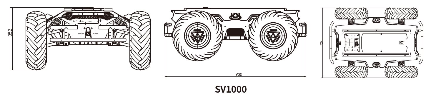 مصنع هيكل الروبوت GUOXING 4wd